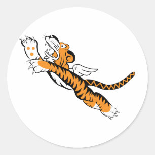 Das Flying Tigers Runder Aufkleber