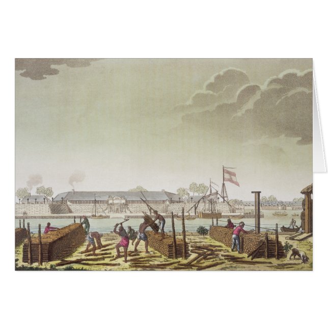 Das Fort in Batavia mit gebürtigen Blockwinden, (Vorderseite (Horizontal))