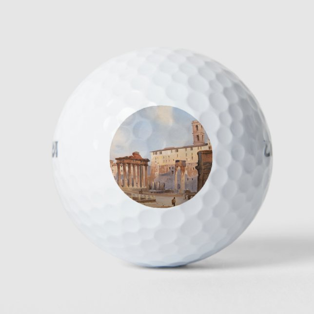 Das Forum der Antike (von Ippolito Caffi) Golfball (Vorderseite)