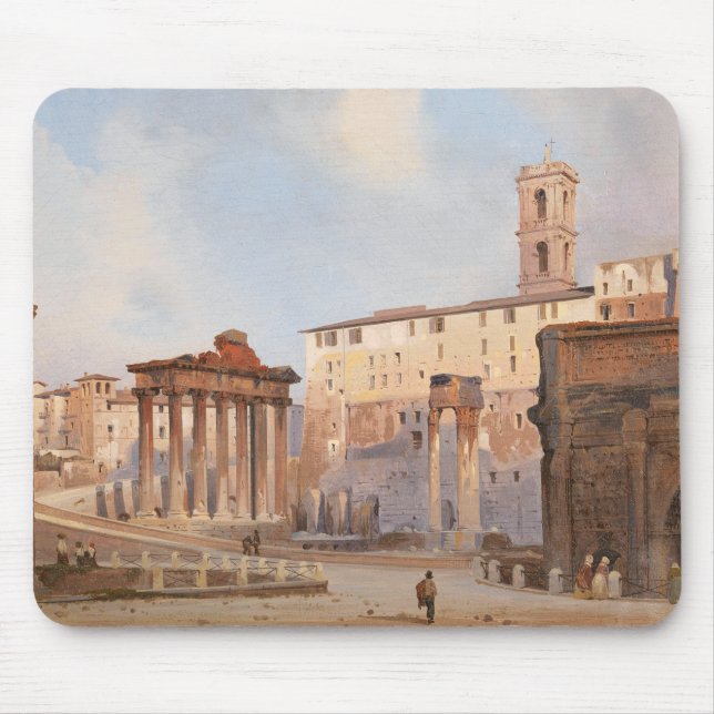 Das Forum der Antike (von Ippolito Caffi) Mousepad (Vorne)