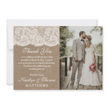 Das Foto Burlap & Lace Wedding