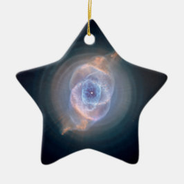 Das Foto der Katze im Nebula-Star Keramik Ornament