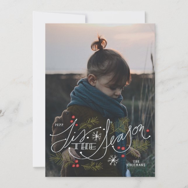 Das Foto der Saison Feiertagskarte (Vorderseite)