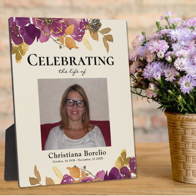 Das Foto "Floral Woman Beerdigung" feiern Fotoplatte (Von Creator hochgeladen)