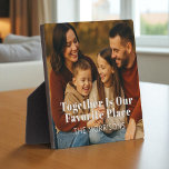 Das Foto ist unser Lieblingslokal Fotoplatte<br><div class="desc">Zeigen Sie die Momente,  die am wichtigsten sind mit dieser personalisierten Foto-Plakette mit Ihrem individuelle Name und herzlichen Botschaft. Eine zeitlose Ergänzung zu einem Regal oder einem Kamin,  perfekt zum Geschenken oder Feiern des Alltags.</div>