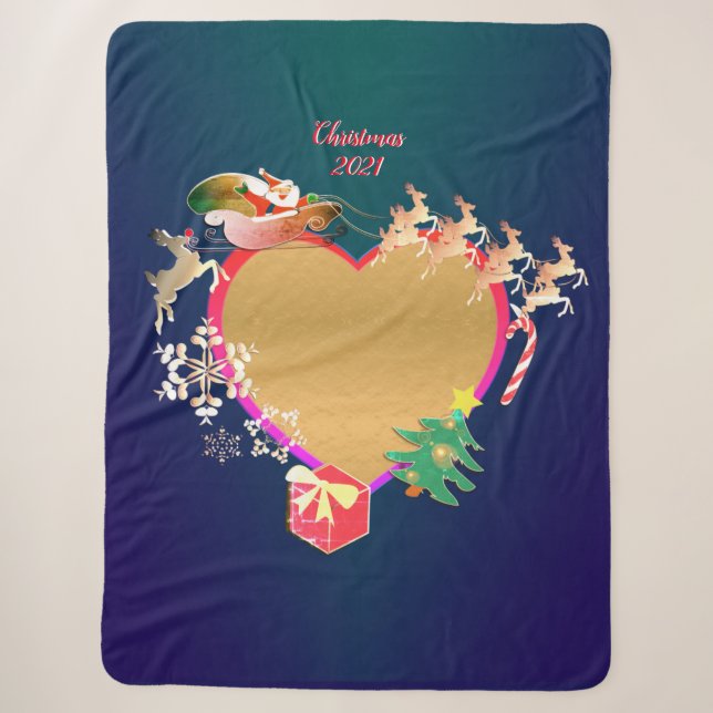 Das Foto Sherpa Blanket des Weihnachtsmanns Sherpadecke (Vorderseite)