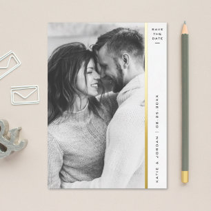 Das Foto "Streifen Gold Foil" speichert die Datums Folieneinladung