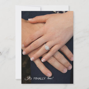 Das Foto Verlobung Ring Save the Date Einladung