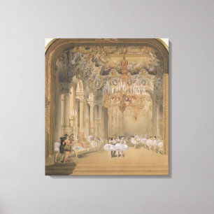 Das Foyer der Oper während des Abstands Leinwanddruck