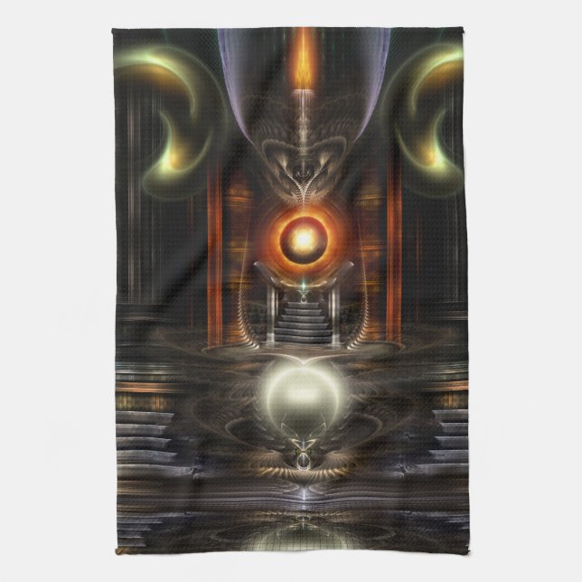 Das Fraktal Throne Room Art Handtuch (Vertikal)