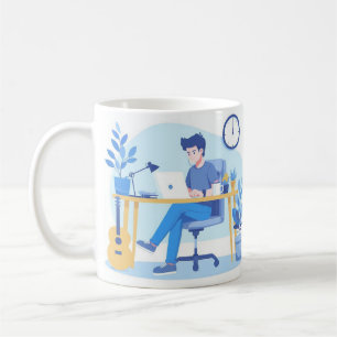 Das Freelance Hustle beginnt früh im Design Kaffeetasse