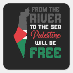 Das freie Palästina beendet die israelische Beruf- Quadratischer Aufkleber