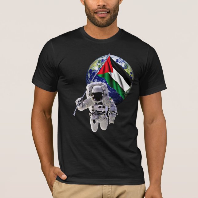 Das freie Palästina, die palästinensische Flagge i T-Shirt (Vorderseite)