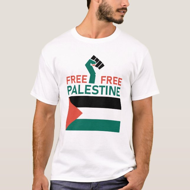 Das freie Palästina, ich stehe mit Palästina T-Shirt (Vorderseite)