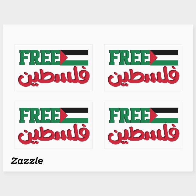 Das freie Palästina Rette Gaza-Aufkleber Rechteckiger Aufkleber (Blatt)