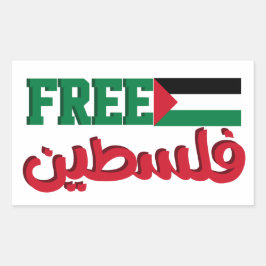Das freie Palästina Rette Gaza-Aufkleber Rechteckiger Aufkleber