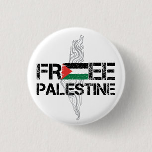 Das freie Palästina unter palästinensischer Flagge Button