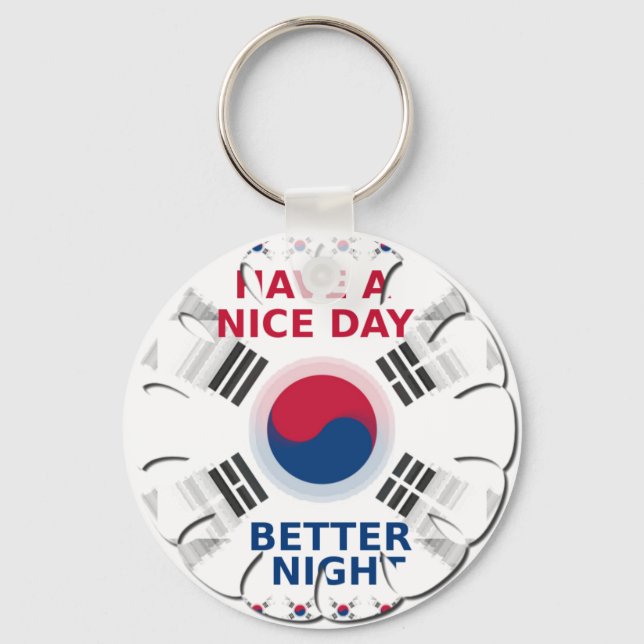 Das freundliche koreanische Design "Have a Nice Da Schlüsselanhänger (Vorderseite)