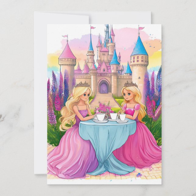 Das freundliche Land der rosa Prinzessin Einladung (Vorderseite)