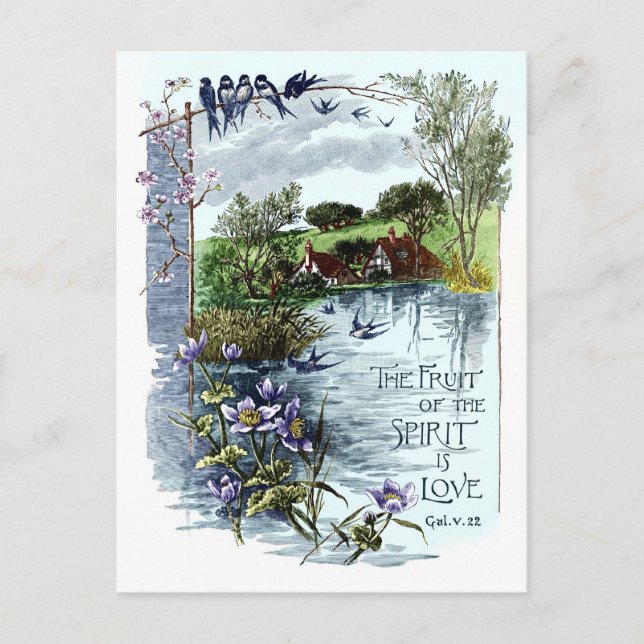 Das Frucht des Geistes ist Liebe Postkarte (Vorderseite)