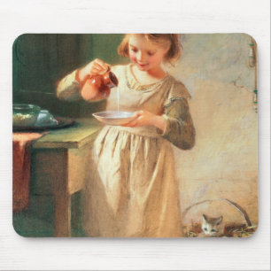 Das Frühstück der Miezekatze Mousepad