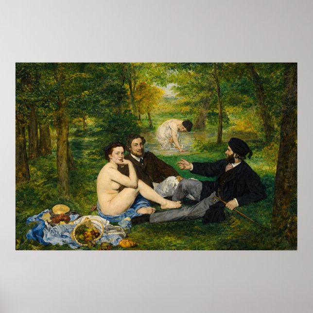 Das Frühstück im Freien von Édouard Manet Poster (Vorne)