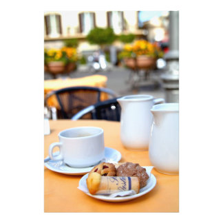 Das Frühstück wird serviert Fotodruck