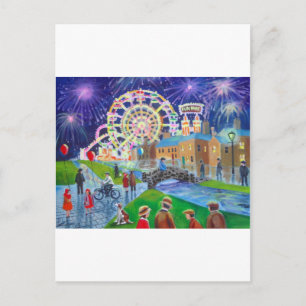 das FunFair Ölgemälde Gordon Bruce art Postkarte