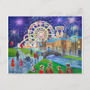 das FunFair Ölgemälde Gordon Bruce art Postkarte