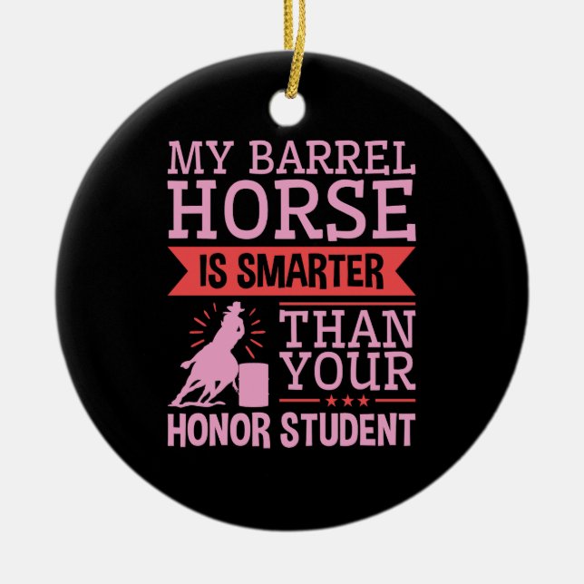 Das Funny mein Fankenpferd ist das schlauere Barre Keramik Ornament (Vorne)