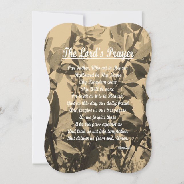 Das Fürstengebet Feiertagskarte (Vorderseite)