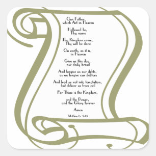 Das Fürstengebet Quadratischer Aufkleber