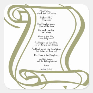 Das Fürstengebet Quadratischer Aufkleber