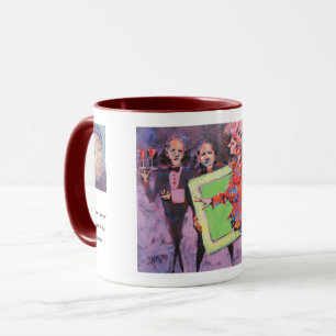 Das Galeriespiel Malerei / Künstler Larry Lerew Tasse
