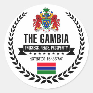 Das Gambia Runder Aufkleber