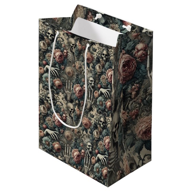 Das Gambit von Ghoul - gotisch Viktorianisch Mittlere Geschenktüte (Vorderseite Schrägansicht)