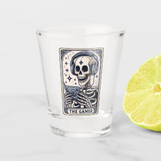 Das Gamer-Skelett-Tarotkarte Schnapsglas