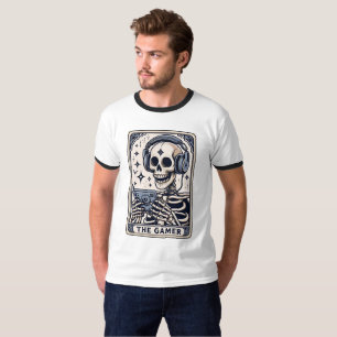 Das Gamer-Skelett-Tarotkarten-Shirt T-Shirt