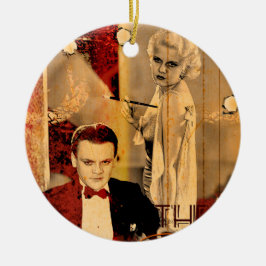 Das Gangster-Blonde-Mädchen Keramik Ornament