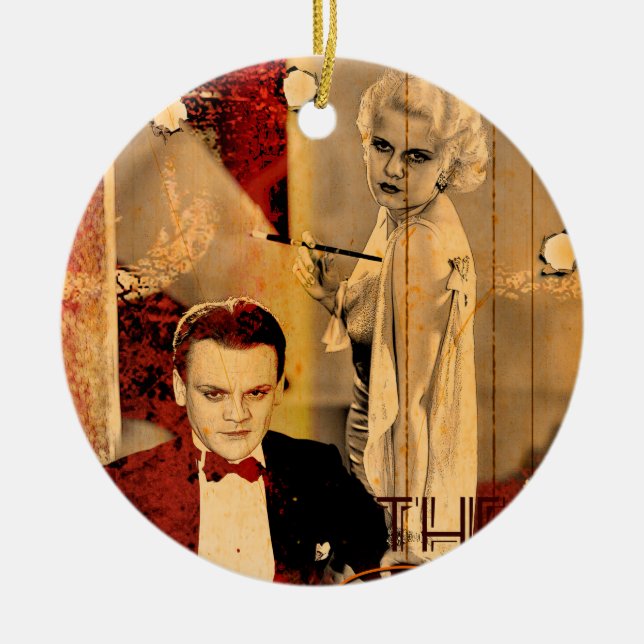 Das Gangster-Blonde-Mädchen Keramik Ornament (Vorne)
