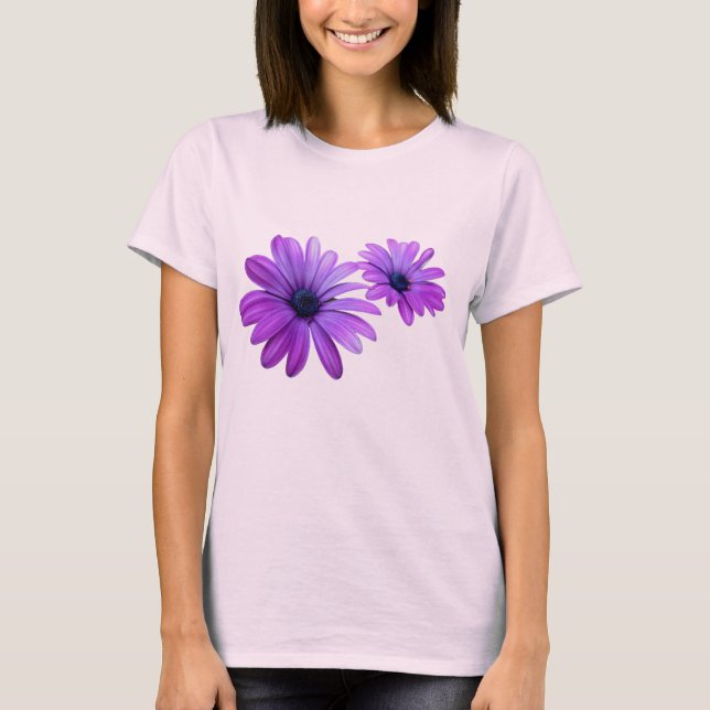 Das Gänseblümchen-T - Shirt-lila T-Shirt (Vorderseite)