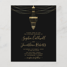 Das ganze Budget in einem Gold Chandelier Wedite