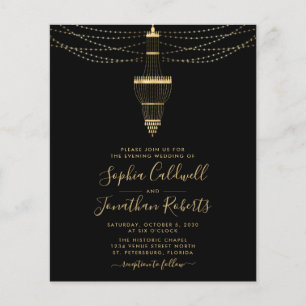 Das ganze Budget in einem Gold Chandelier Wedite