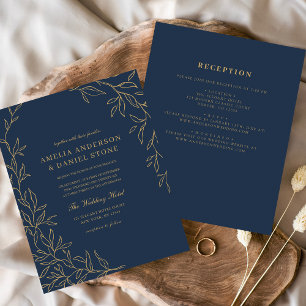 Das ganze Budget in einem Navy Blue Wedding Flyer