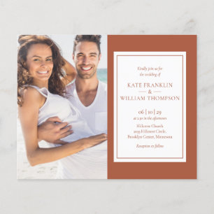 Das ganze Budget in einem Terracotta Foto Hochzeit