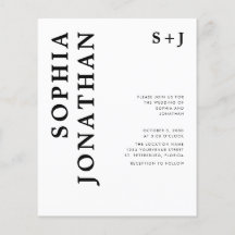 Das ganze Budget in einer kühlen Typografie-Hochze