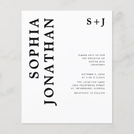 Das ganze Budget in einer kühlen Typografie-Hochze