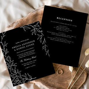 Das ganze Budget in einer Schwarz-Weiß-Hochzeit Flyer