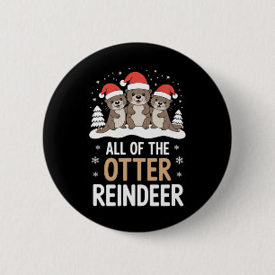 Das ganze Niedliche Weihnachtsfest der Otter-Renti Button