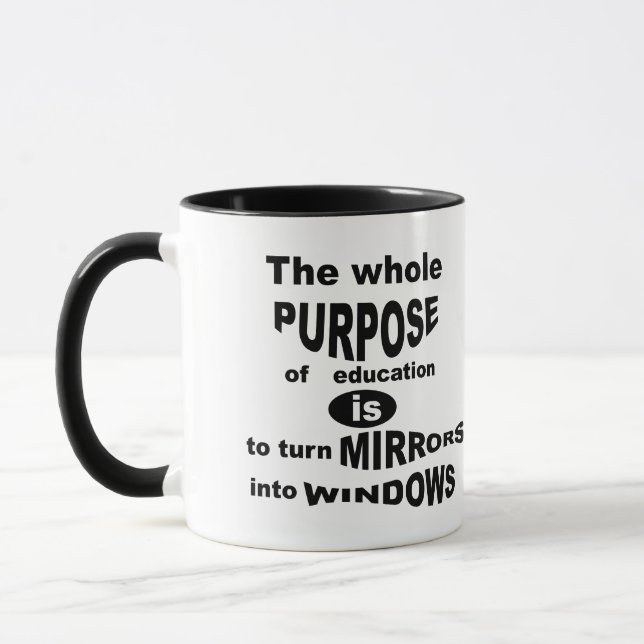 Das ganze Ziel der Bildung... Tasse (Links)